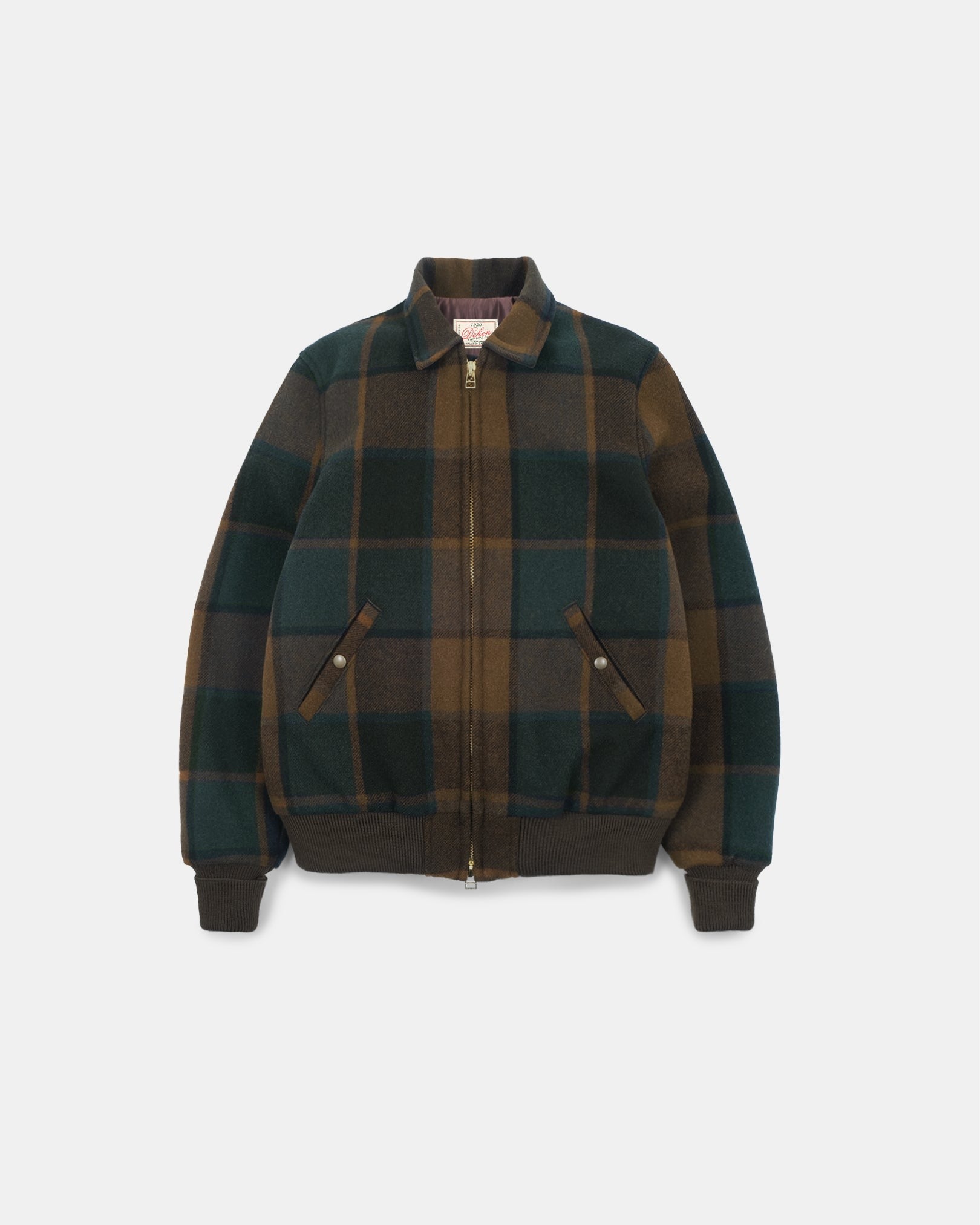 Dehen 1920】Weekender Jacket Melton Wool Oregon Plaid – Blue Beach