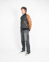 【Dehen 1920】Raglan Varsity Jacket - Granite, Black, Antique Rust 