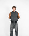 【Dehen 1920】Raglan Varsity Jacket - Granite, Black, Antique Rust 