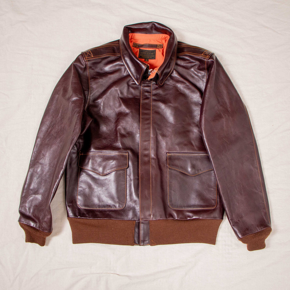 Double Helix Type A-2 Flight Jacket Seal Brown