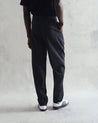 【WAX London】Raleigh Chevron Pleated Trousers Charcoal 羊毛人字紋打褶直筒褲