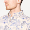 【Naked and Famous】Easy Shirt Linen Cats Blue