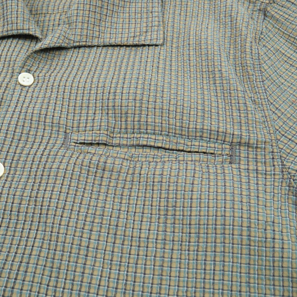 【Freenote】Cayucos Seersucker Olive Plaid Shirt – Blue Beach Denim