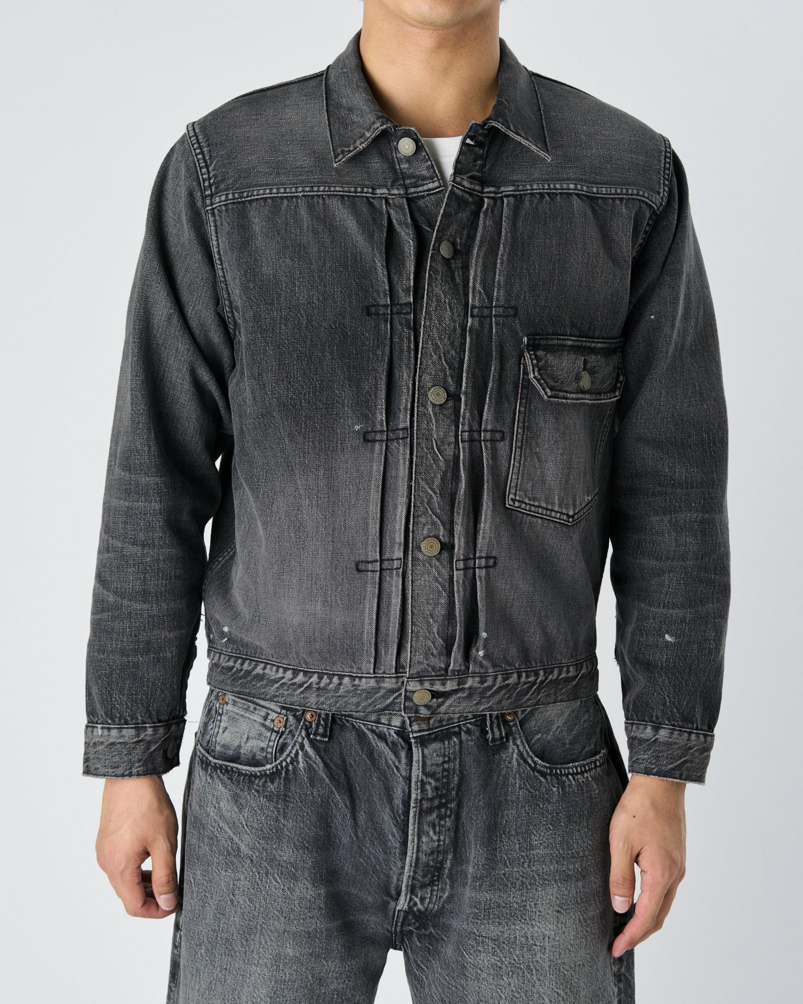 Fullcount】2107BKHW-SP Black Dartford Splatter Washed 13.7oz Type Fullcount】2107BKHW-SP Black Dartford Splatter Washed 13.7oz Type