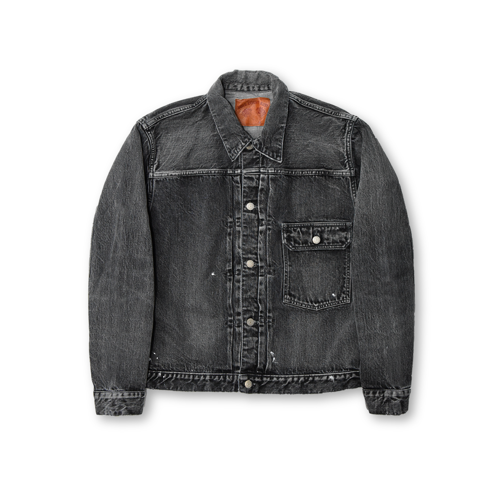 Fullcount】2107BKHW-SP Black Dartford Splatter Washed 13.7oz Type
