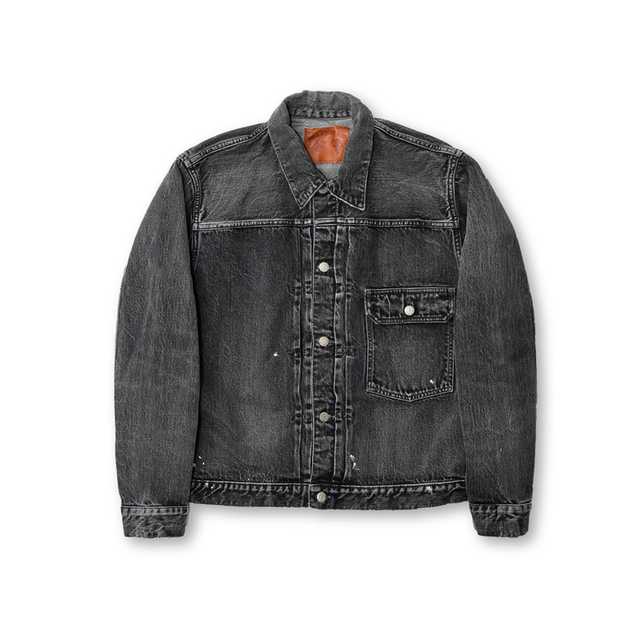 Fullcount 2107BKHW-SP Type 1 Black Denim Dartford Splatter 13.7oz