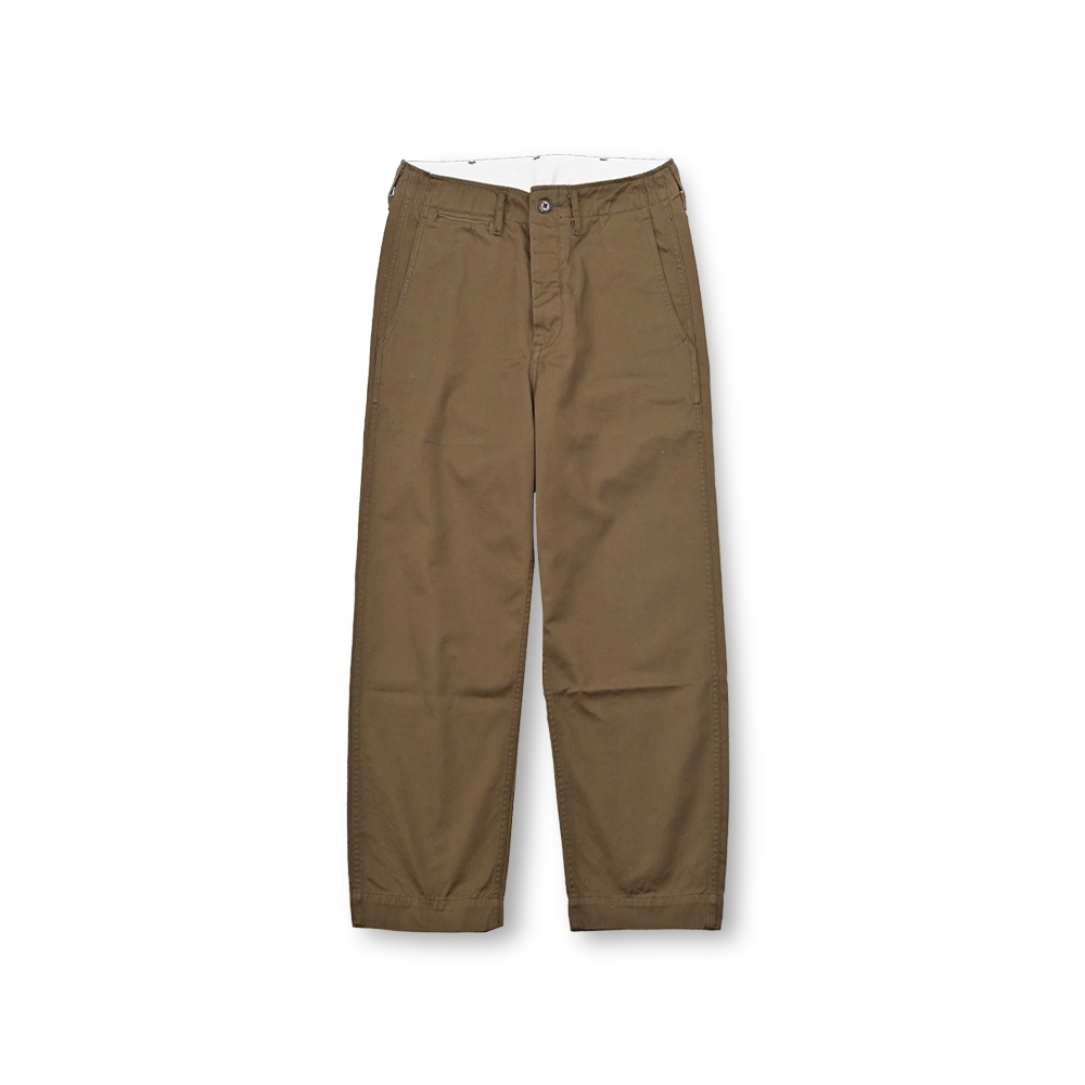 Fullcount】1201-20 U.S Army Chino 41 Brown Trousers – Blue Beach Denim