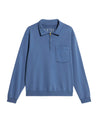 Fortela Yale Sweatshirt Cotton Colletto E Zip Indaco