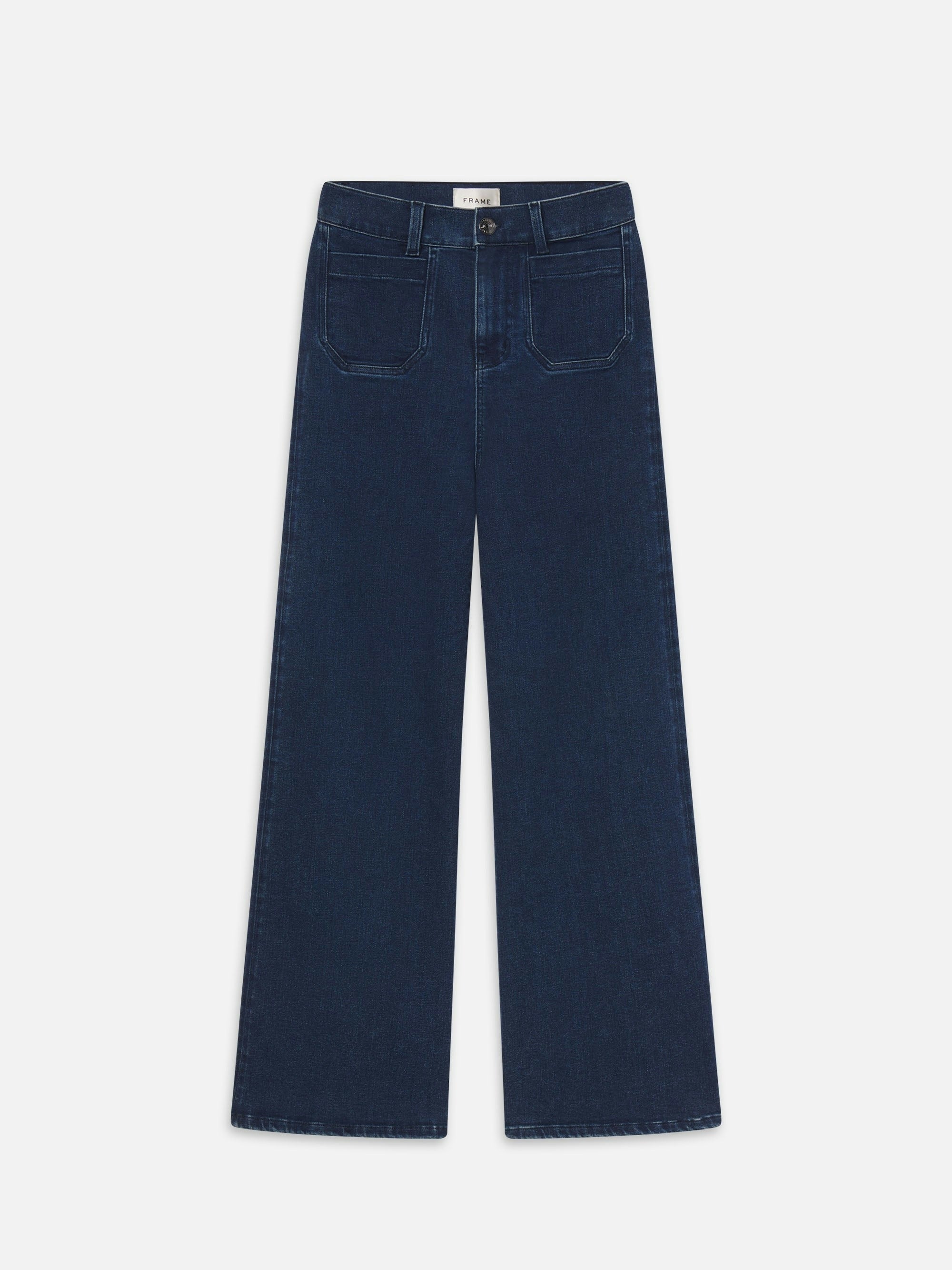 FRAME】 Le Slim Palazzo Modernist Pocket in Loner Jeans – Blue