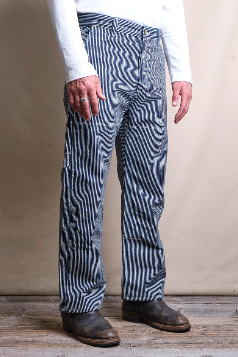ORTEGA’S シェファードベスト　ブルー Freenote】Ortega Hickory Stripe Straight Pant – Blue Beach Denim