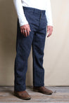 【Freenote】Western Pant Blue Dobby Stripe 藍色多比織條紋西部直筒長褲