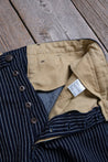 【Freenote】Western Pant Blue Dobby Stripe 藍色多比織條紋西部直筒長褲