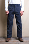 【Freenote】Western Pant Blue Dobby Stripe 藍色多比織條紋西部直筒長褲