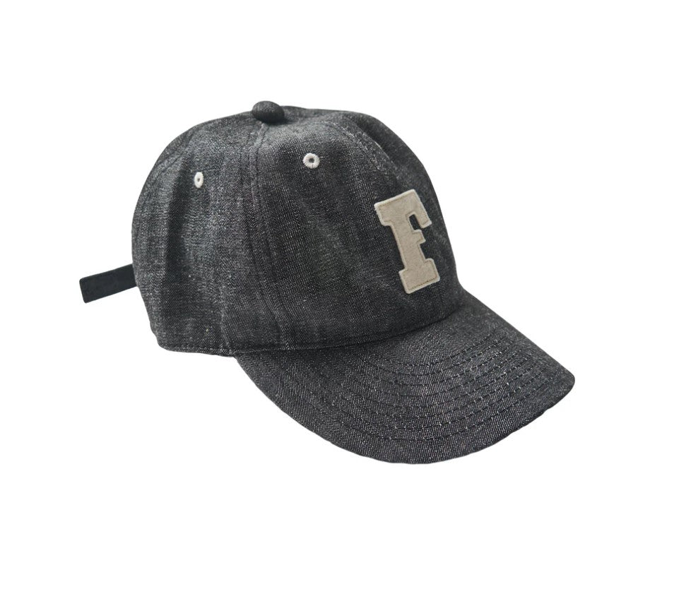 【Fullcount】6843-6 Panel Denim Baseball F Cap Black 黑染丹寧刺繡棒球帽