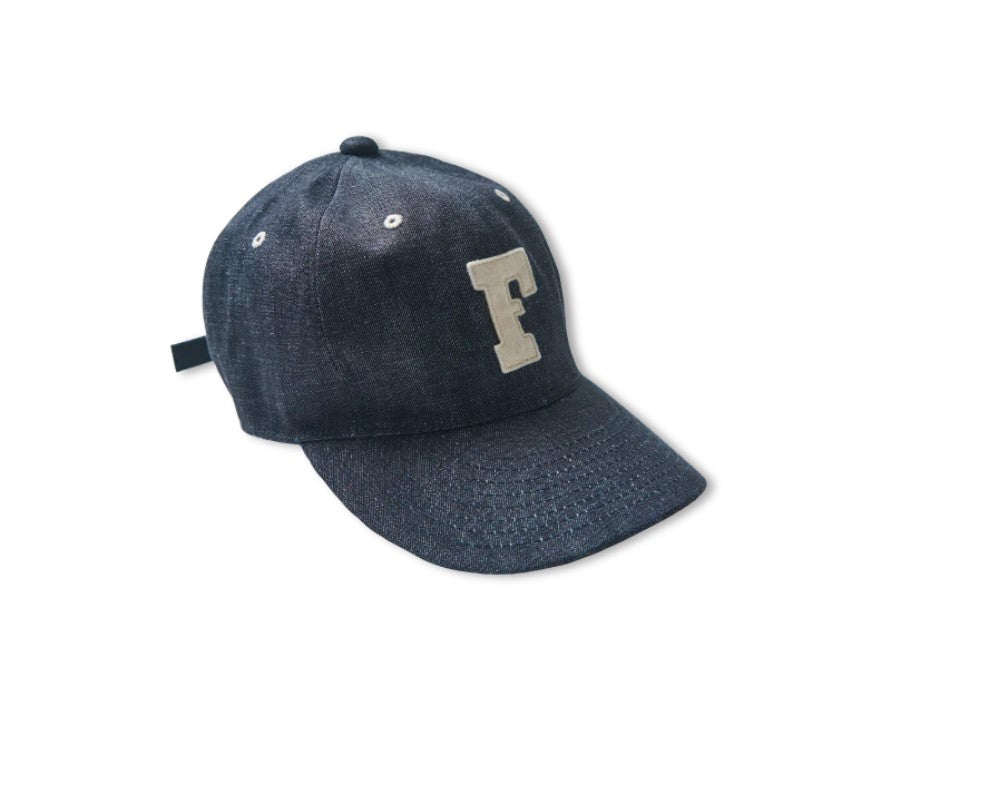 【Fullcount】6843-6 Panel Denim Baseball F Cap Indigo 藍染丹寧刺繡棒球帽