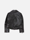 【Nudie Jeans】Greta Biker Leather Jacket Teacore Black 