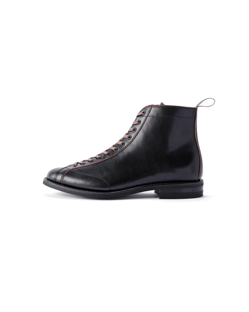 Brother Bridge】Henry Boxing Boots Vintage Teacore Calf Black