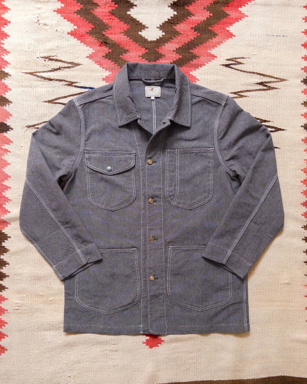 WYTHE Heavyweight Pinpoint Canvas Barn Jacket Night Sky