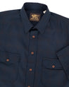【Indigofera】Delray Shirt Cotton Navy Black Check