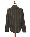 Indigofera McAllen Shirt Twill Stripe Black Beige Grey back