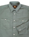 McAllen Shirt Cotton & Linen Sage Neck