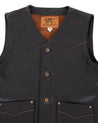 【Indigofera】 Monroe Leather Vest Black Tea Core 黑茶芯牛皮背心