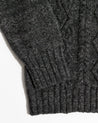 【Inis Meáin】100% Cashmere Aran Sweater Charcoal Fleck 碳黑純喀什米爾阿蘭毛衣