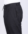 【Japan Blue Jeans】Black Sashiko Easy Tapered Pants 黑染刺子織錐形長褲