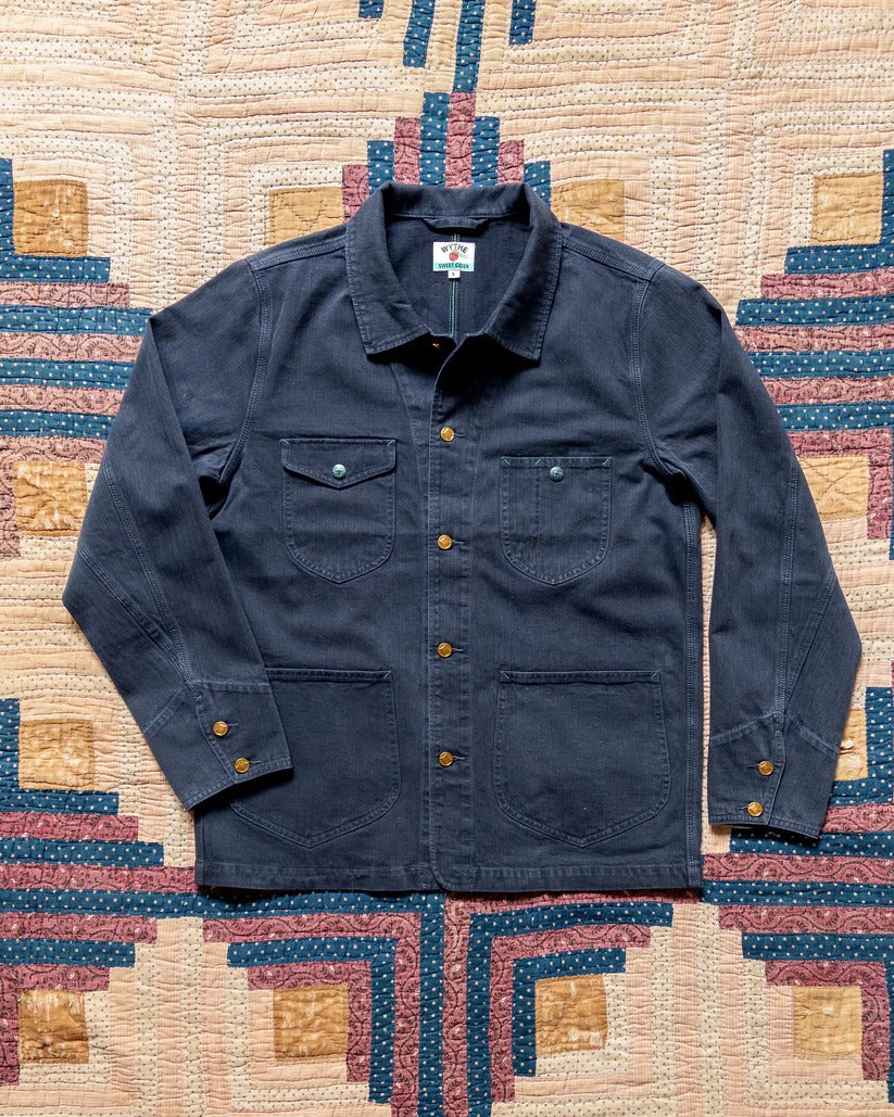 WYTHE Japaness HBT Barm Jacket - Faded Navy