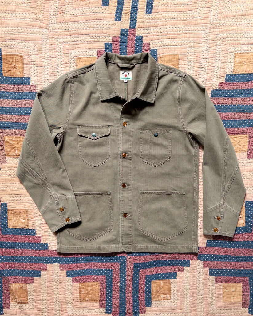 WYTHE Japaness HBT Barm Jacket - Faded Olive