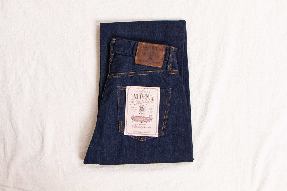 L722-12Z Ladies 12oz Selvedge Denim super wide straight 