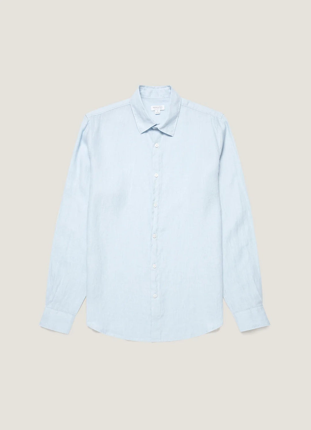 Sunspel Linen LS Shirt Light Blue