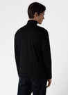【Sunspel】Supima Long Sleeve Roll Neck T‑shirt Black 