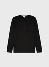【Sunspel】Supima Long Sleeve Waffle Henley Coffee 深咖啡頂級匹馬棉格紋亨利領長袖