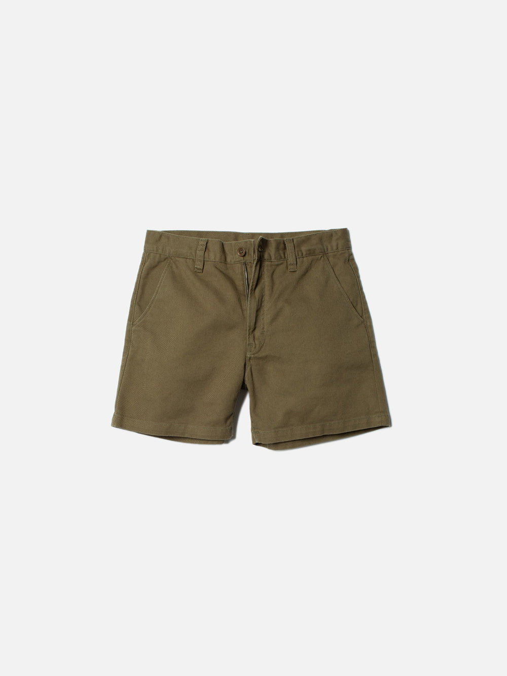 【Nudie Jeans】Luke Worker Shorts Twill Green 有機棉斜紋布工裝短褲