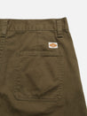 【Nudie Jeans】Luke Worker Shorts Twill Green／有機棉 斜紋布 中性 工裝短褲