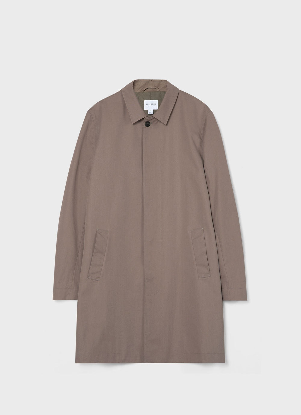 【Sunspel】Showerproof Cotton Mac Coat Dark Stone 