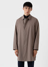 【Sunspel】Showerproof Cotton Mac Dark Stone 深石色防潑水棉質英倫簡約風衣