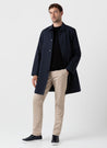 【Sunspel】Showerproof Cotton Mac Navy 深海藍防潑水棉質英倫簡約風衣
