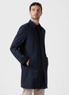 【Sunspel】Showerproof Cotton Mac Navy 深海藍防潑水棉質英倫簡約風衣