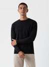 【Sunspel】Extra Fine Merino Crew Neck Jumper Charcoal Melange 炭灰色極細美麗諾羊毛圓領毛衣