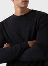 【Sunspel】Extra Fine Merino Crew Neck Jumper Charcoal Melange 炭灰色極細美麗諾羊毛圓領毛衣