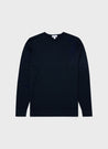 【Sunspel】Extra Fine Merino Crew Neck Jumper Light Navy 海藍色極細美麗諾羊毛圓領毛衣
