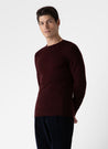 【Sunspel】Extra Fine Merino Crew Neck Jumper Maroon 
