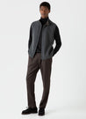 【Sunspel】Extra Fine Merino Roll Neck Charcoal Melange 