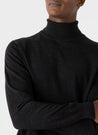 【Sunspel】Extra Fine Merino Roll Neck Charcoal Melange 