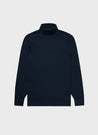 【Sunspel】Extra Fine Merino Roll Neck Light Navy