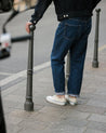 【Mr. Fliks】Off White Blue Line Canvas Deck Shoes 