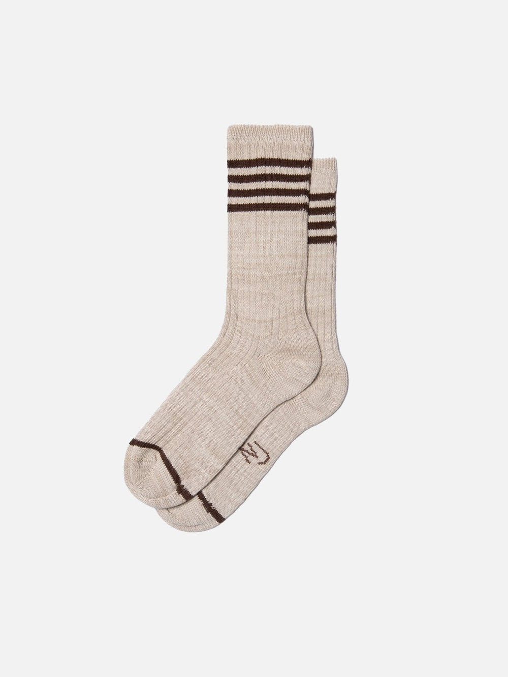 【Nudie Jeans】Women Tennis Socks Stripe Beige 女版復古羽球條紋襪