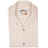 【Naked and Famous】Aloha Shirt Striped Oxford Ecru